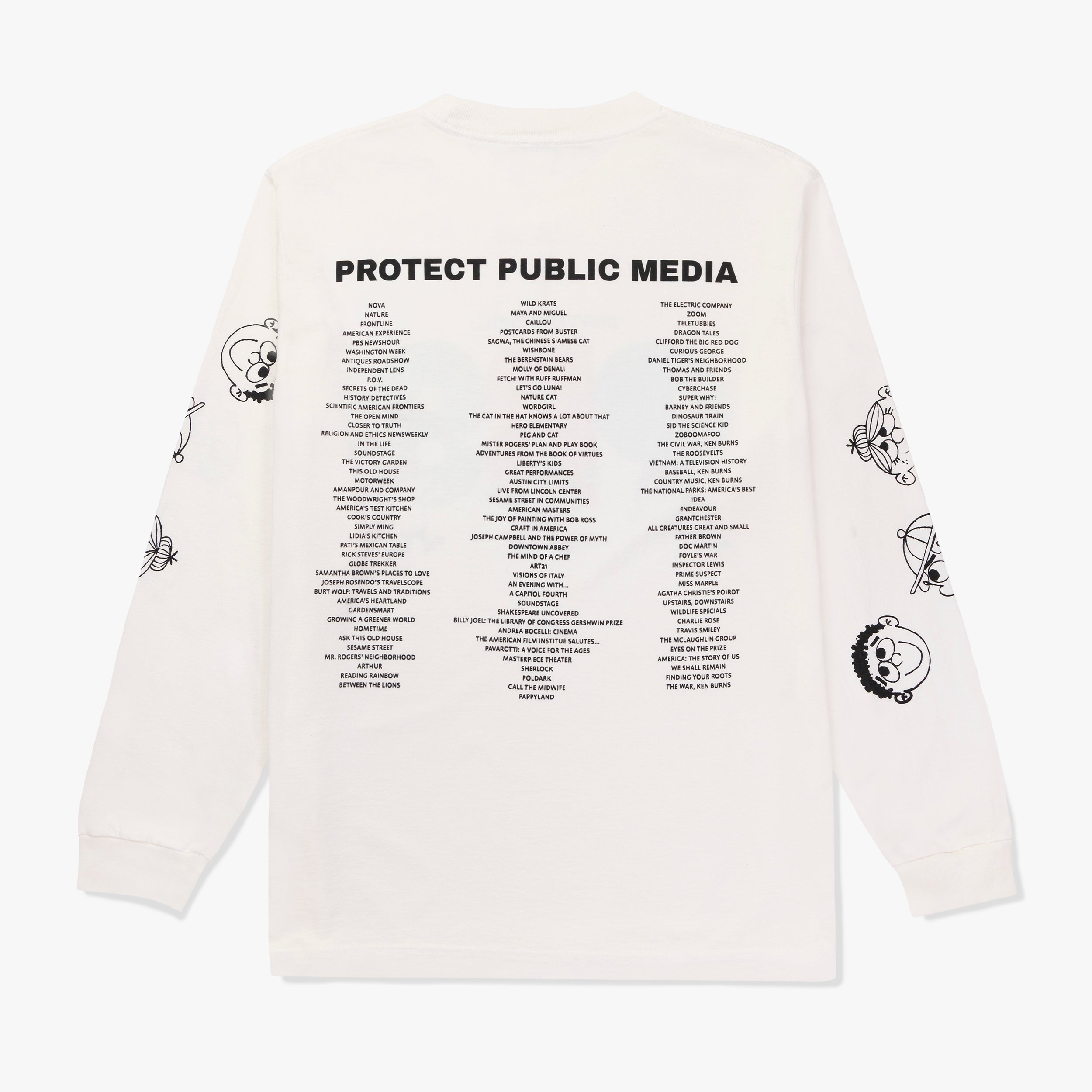 Long Sleeve Regular Fit 230gsm Protect Public Media T-Shirt by ArchesGlobal.co, premium blank apparel from Portugal.