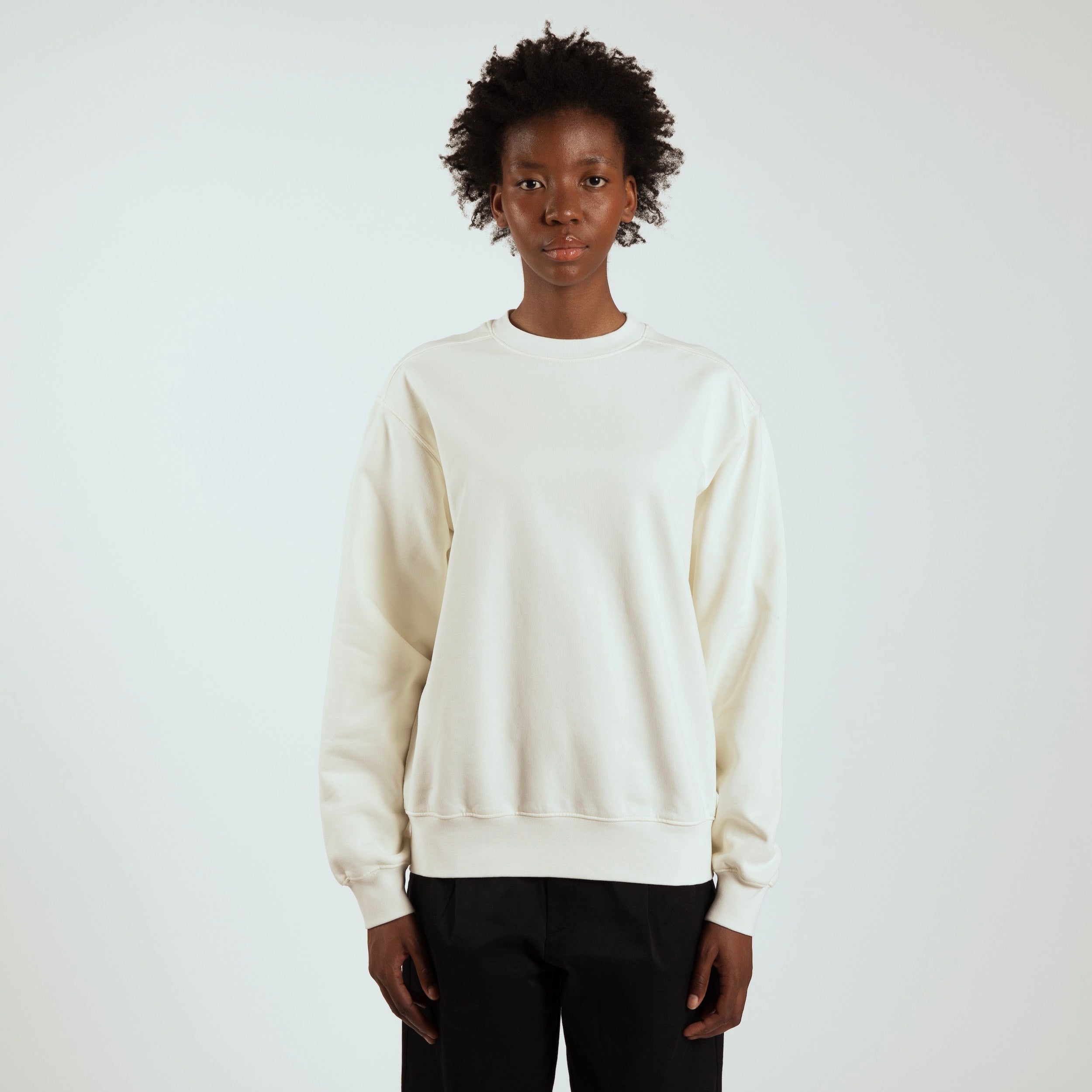 Heavyweight fleeceback crewneck by ArchesGlobal.co, luxury blank made in Portugal.